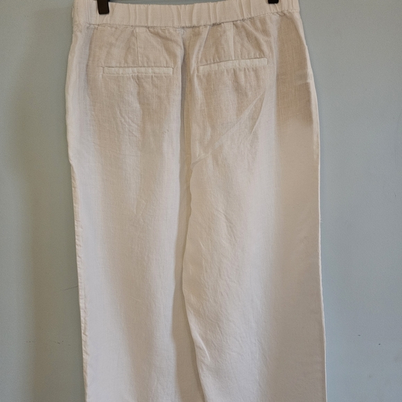 J. Jill Love Linen Ivory Wide Leg Pants Size Small - Picture 2 of 6